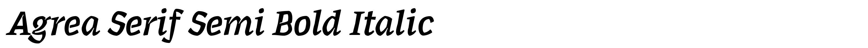 Agrea Serif Semi Bold Italic